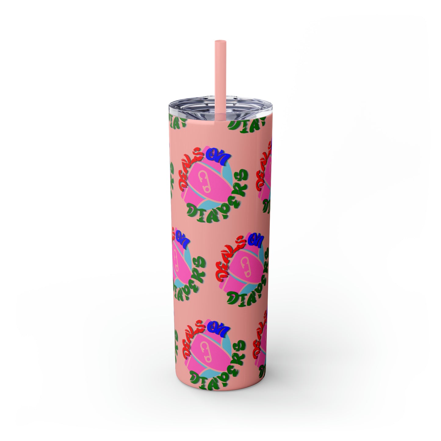 Deals On Diapers Skinny Tumbler with Straw, 20oz