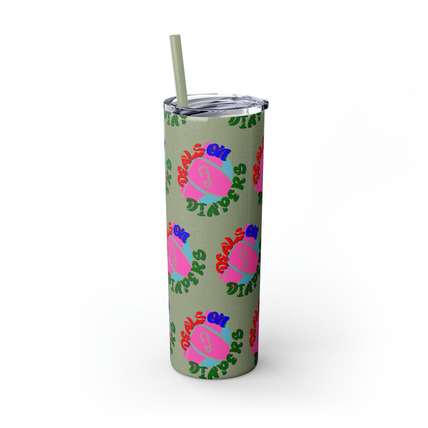 Deals On Diapers Skinny Tumbler with Straw, 20oz