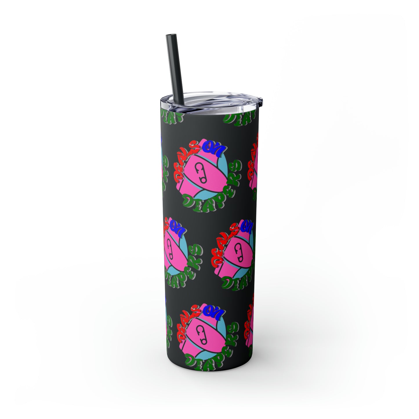 Deals On Diapers Skinny Tumbler with Straw, 20oz