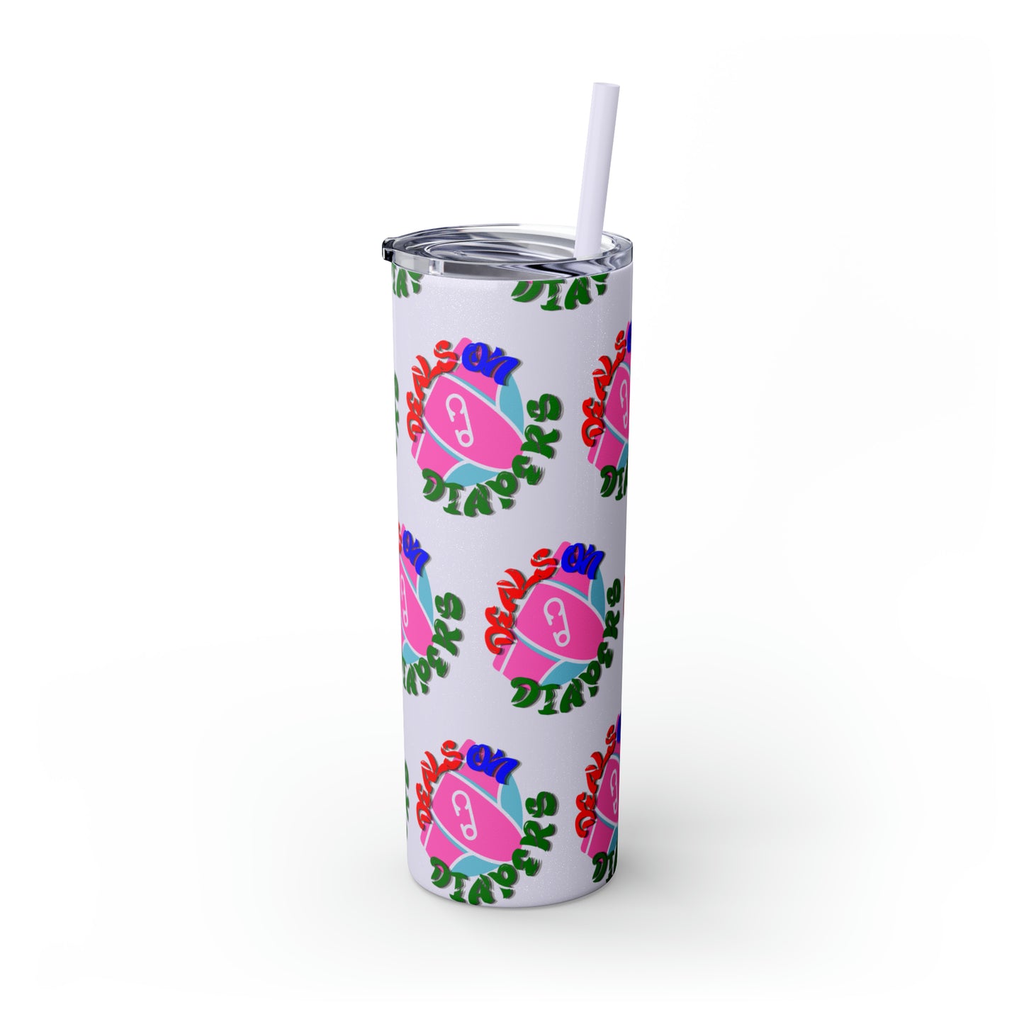 Deals On Diapers Skinny Tumbler with Straw, 20oz