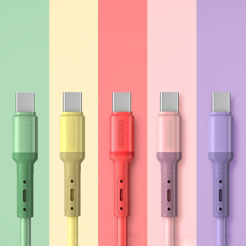Liquid silicone flash charging data cable