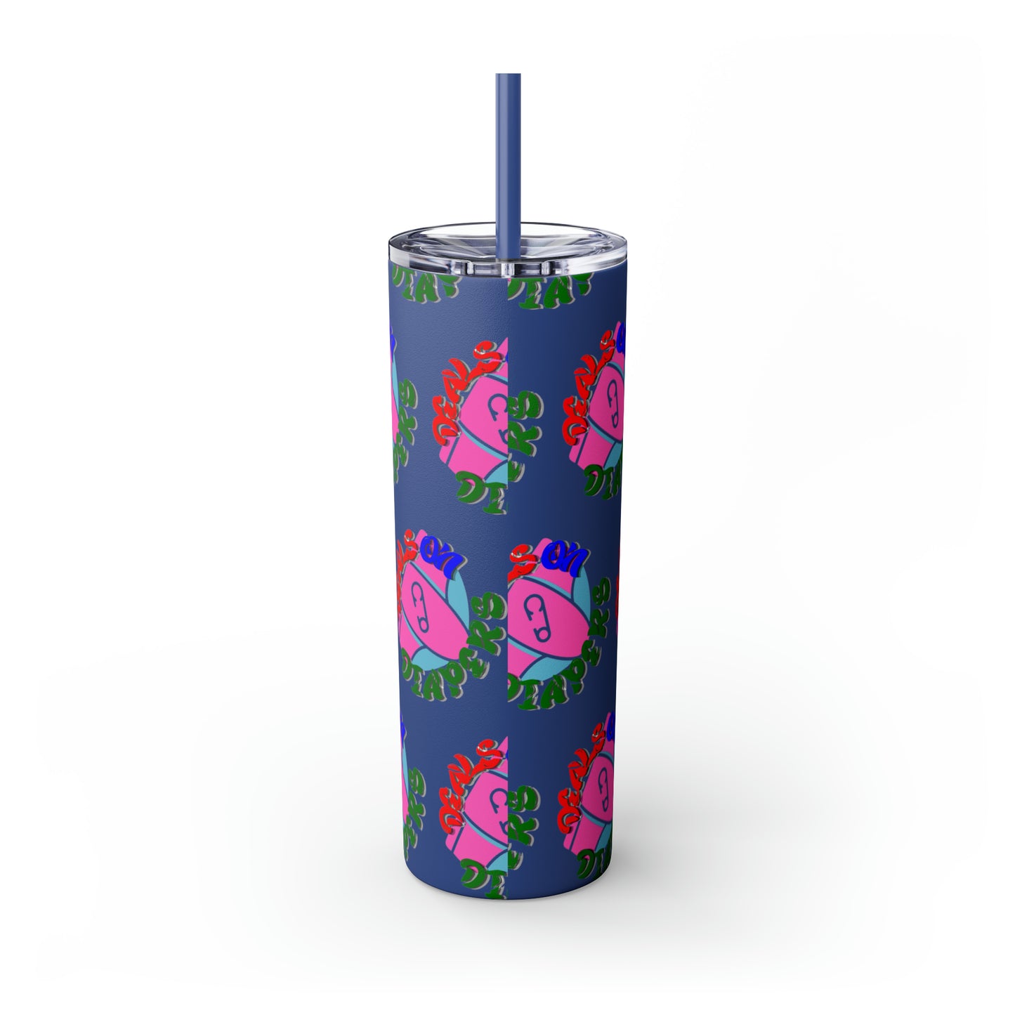 Deals On Diapers Skinny Tumbler with Straw, 20oz