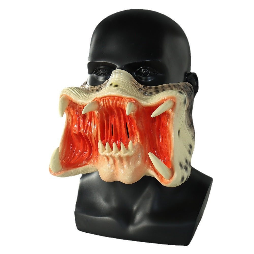 Latex Mask with mouth open showing teeth