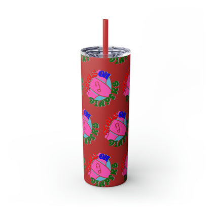 Deals On Diapers Skinny Tumbler with Straw, 20oz