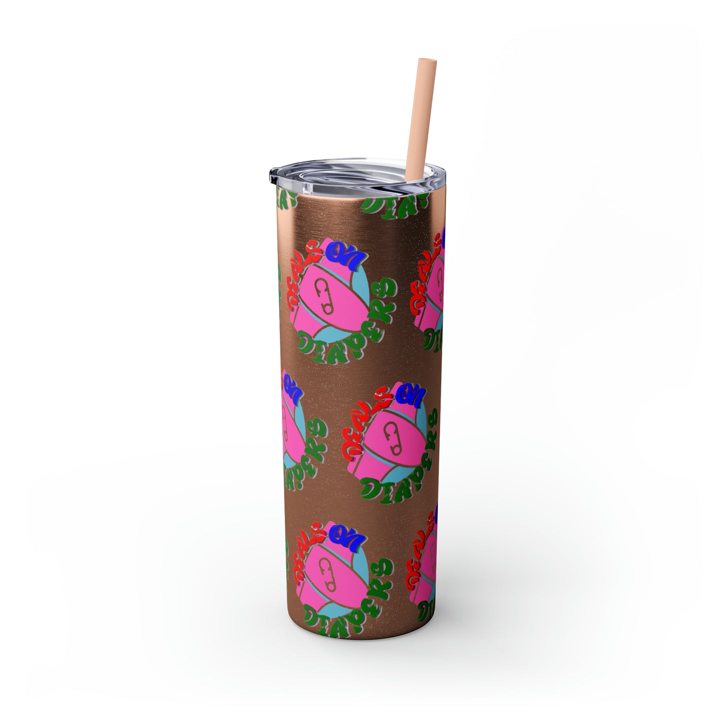 Deals On Diapers Skinny Tumbler with Straw, 20oz