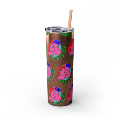 Deals On Diapers Skinny Tumbler with Straw, 20oz