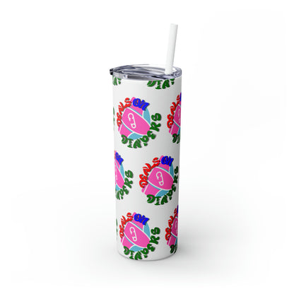 Deals On Diapers Skinny Tumbler with Straw, 20oz