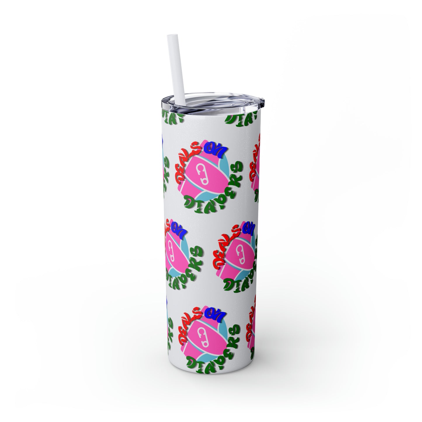 Deals On Diapers Skinny Tumbler with Straw, 20oz