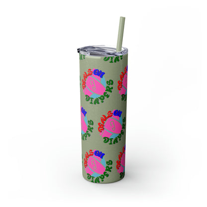 Deals On Diapers Skinny Tumbler with Straw, 20oz