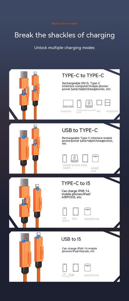 Armor Series 65W Fast Charge Data Cable Two Drag Two