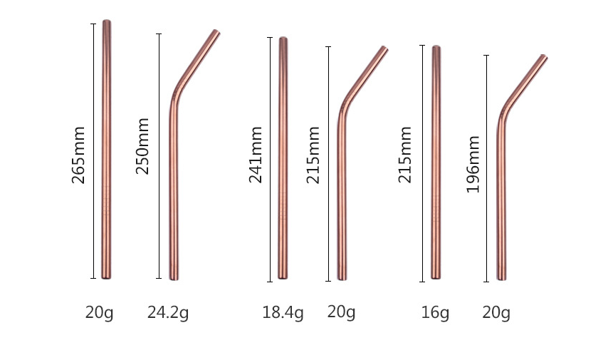 Stainless Steel Straw Food Grade Color Set Straw Milk Tea Coffee Drink Straw