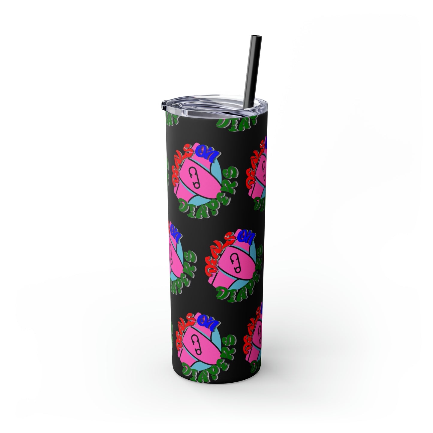 Deals On Diapers Skinny Tumbler with Straw, 20oz