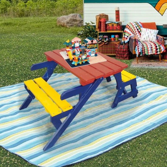KID'S MULTI-FUNCTIONAL ARM CHAIR,TABLE 2 BENCHES