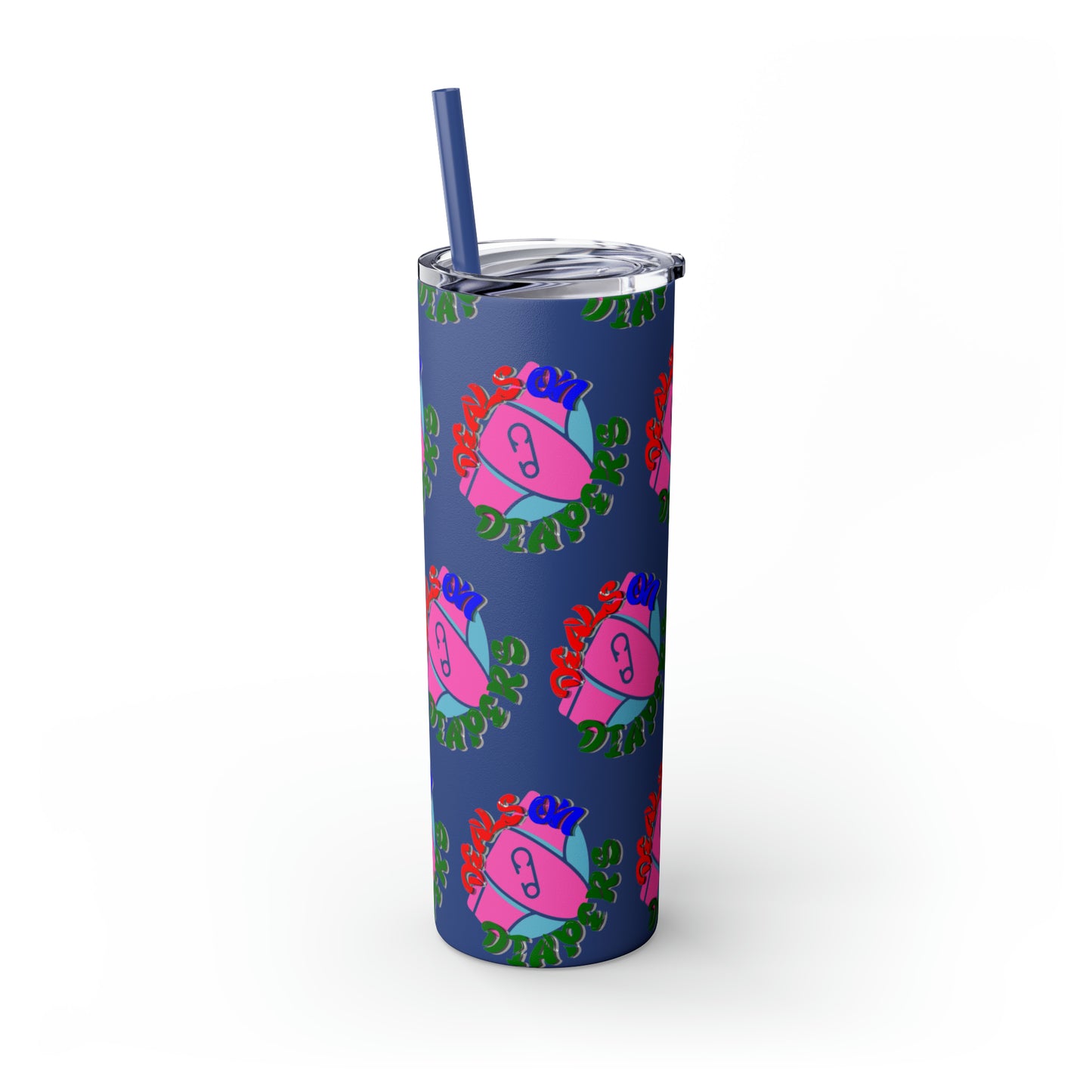 Deals On Diapers Skinny Tumbler with Straw, 20oz