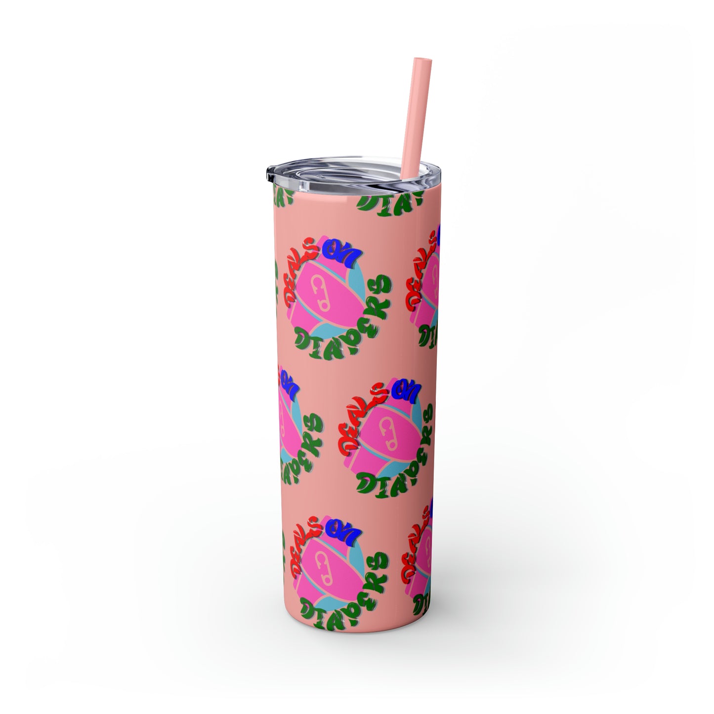 Deals On Diapers Skinny Tumbler with Straw, 20oz