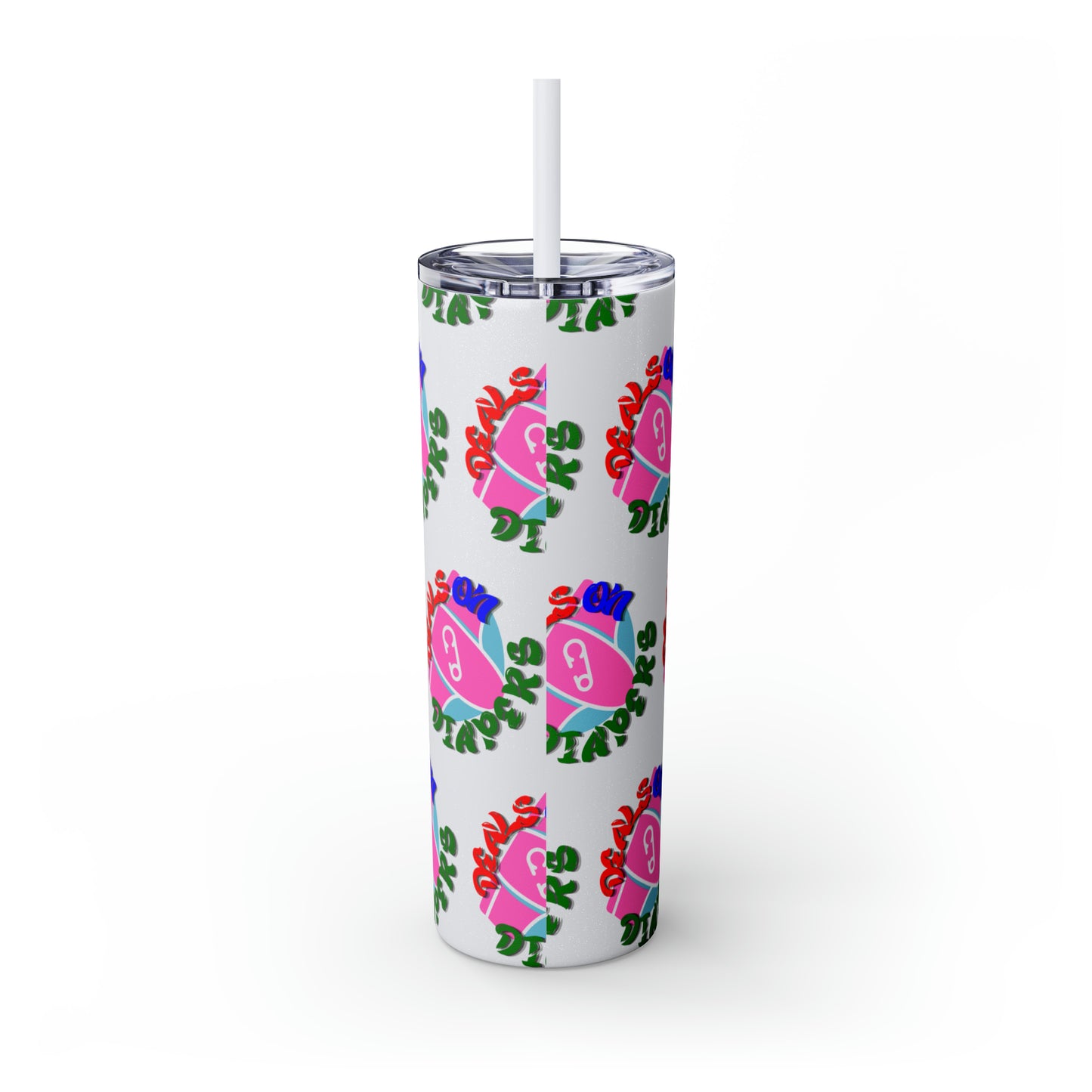 Deals On Diapers Skinny Tumbler with Straw, 20oz