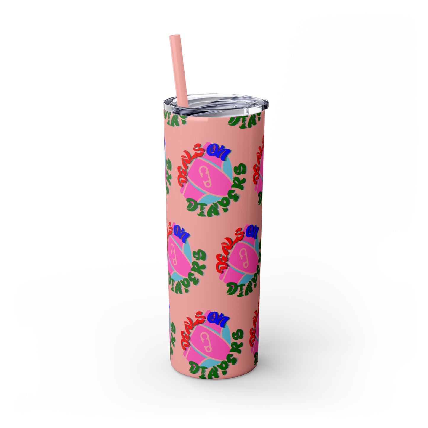 Deals On Diapers Skinny Tumbler with Straw, 20oz