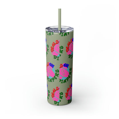 Deals On Diapers Skinny Tumbler with Straw, 20oz
