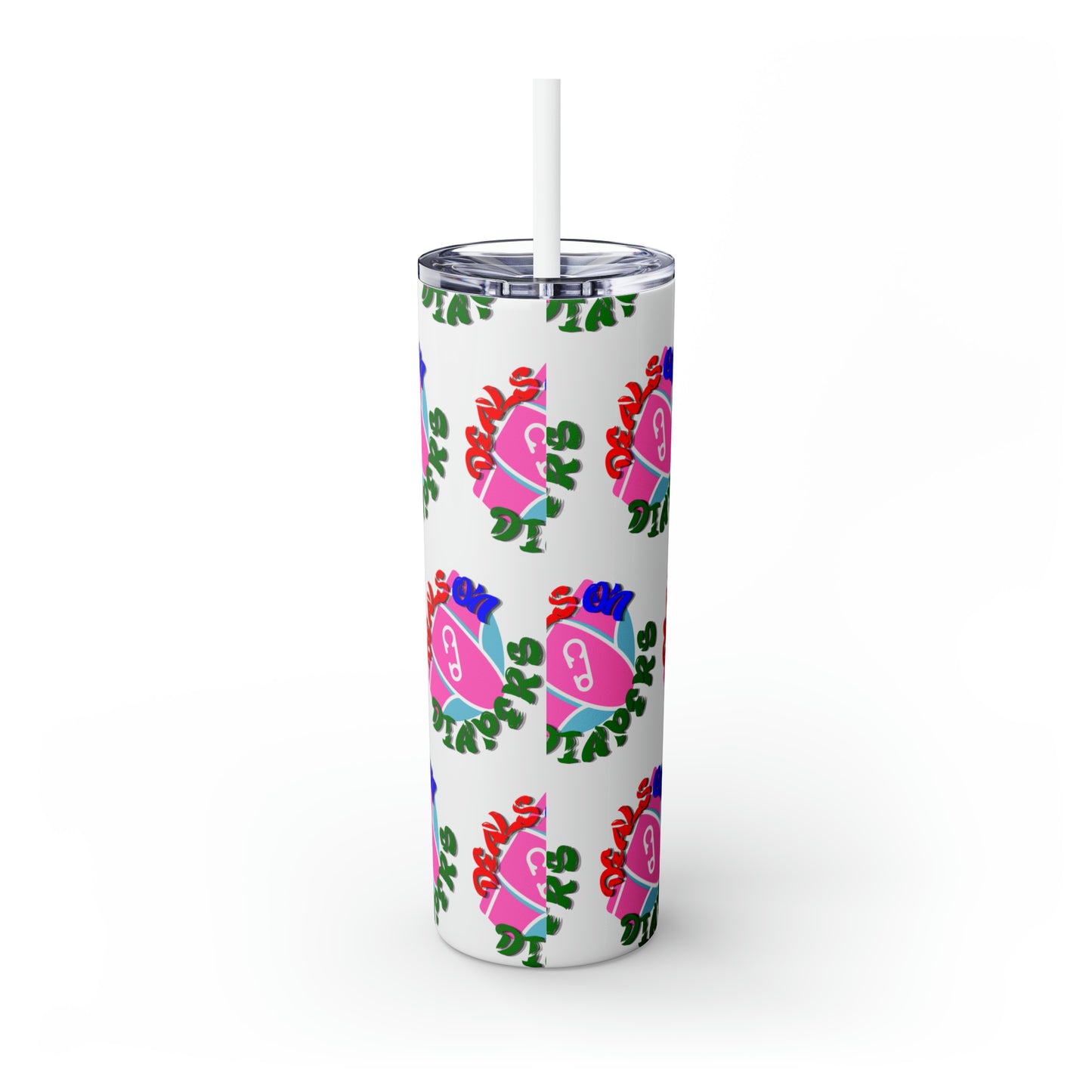 Deals On Diapers Skinny Tumbler with Straw, 20oz