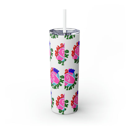 Deals On Diapers Skinny Tumbler with Straw, 20oz