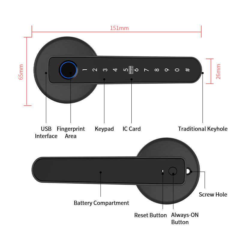 Home Security Door Smart Password Lock
