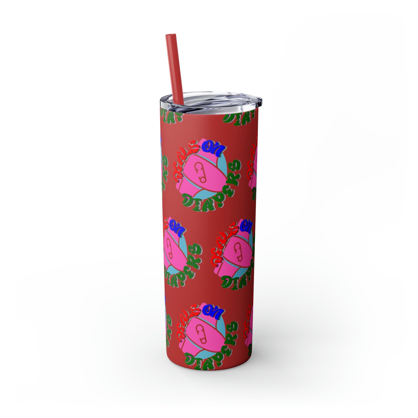 Deals On Diapers Skinny Tumbler with Straw, 20oz