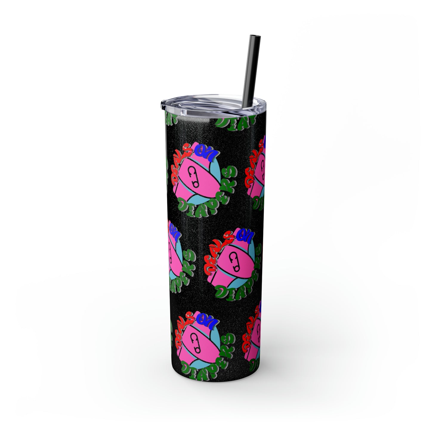 Deals On Diapers Skinny Tumbler with Straw, 20oz