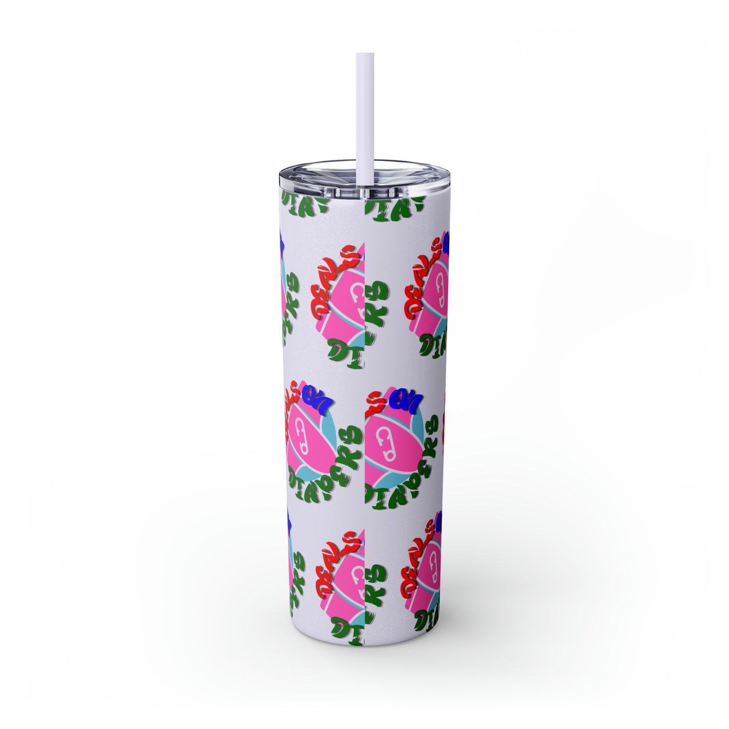 Deals On Diapers Skinny Tumbler with Straw, 20oz