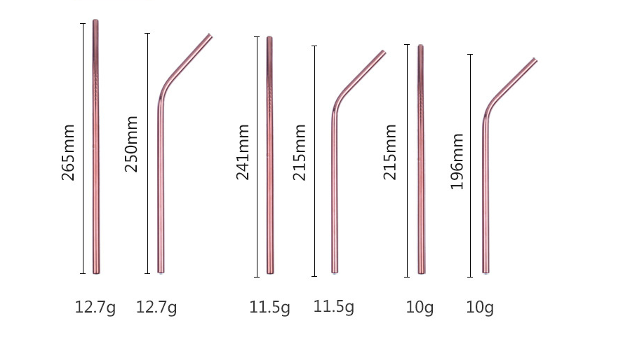 Stainless Steel Straw Food Grade Color Set Straw Milk Tea Coffee Drink Straw