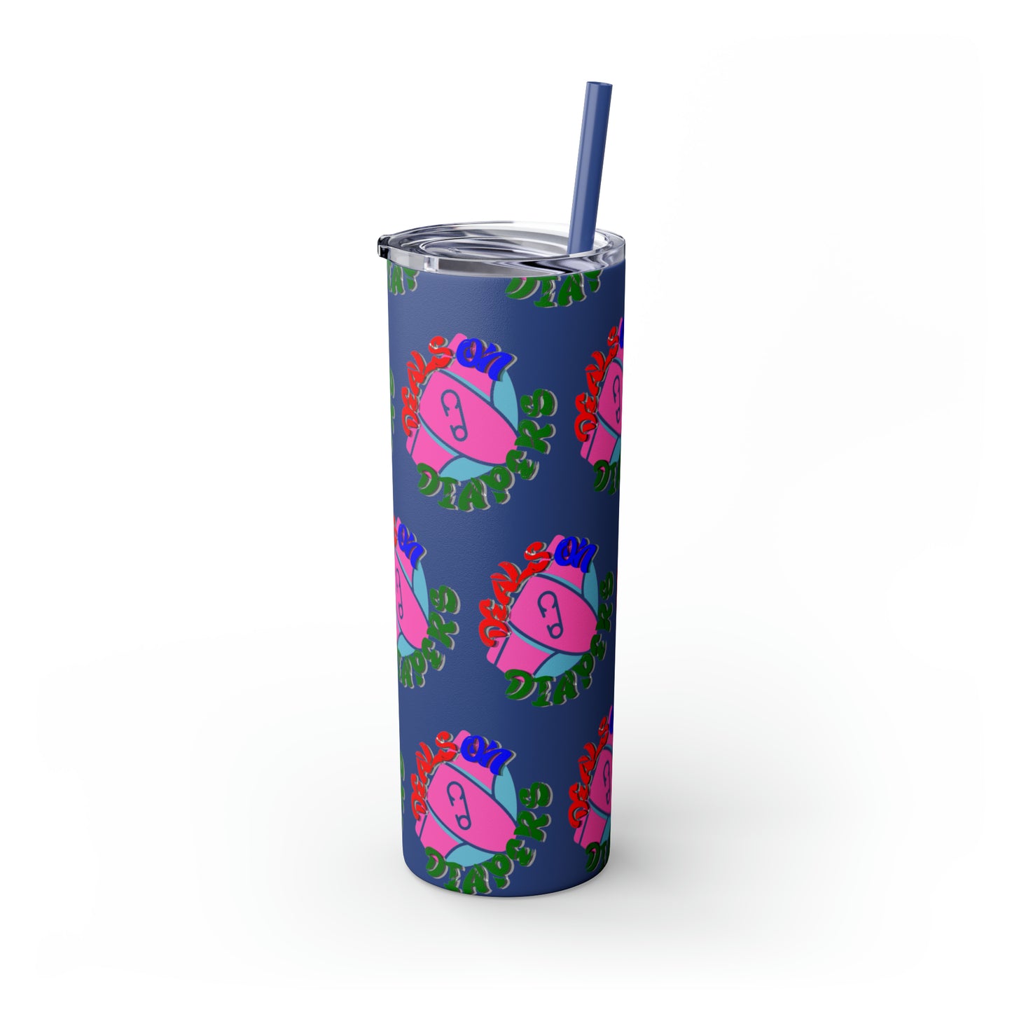 Deals On Diapers Skinny Tumbler with Straw, 20oz