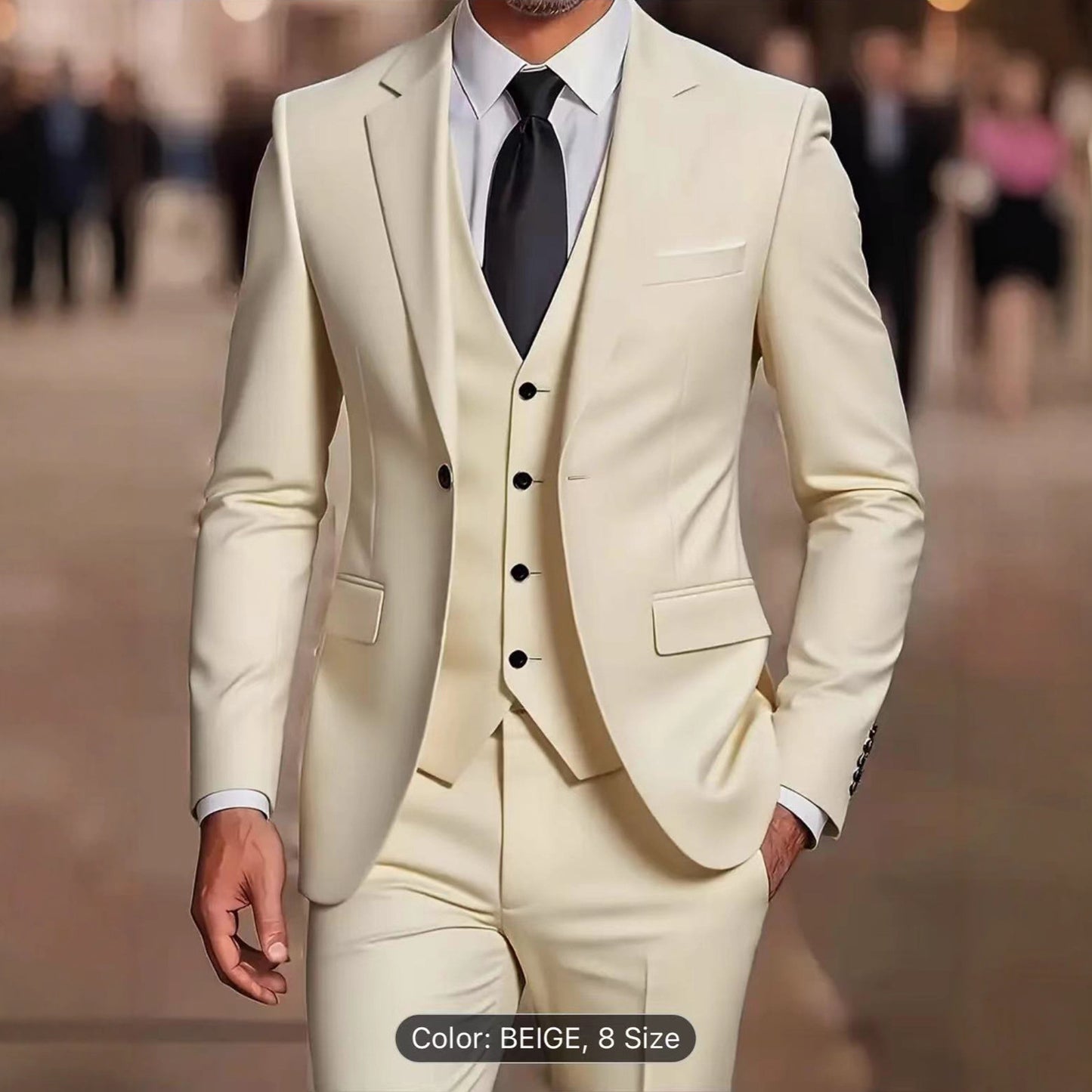 Men's Suit Set Wedding Host Business Three-piece Set