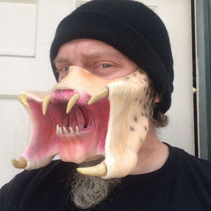 Latex Mask with mouth open showing teeth